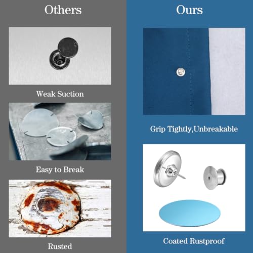 Magnetic Shower Curtain Clips - Leak-Proof, Windproof Bathroom Shower Accessories