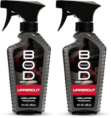 Bod Man Uppercut Fragrance Body Spray for Men, 8 fl oz (Pack of 2)