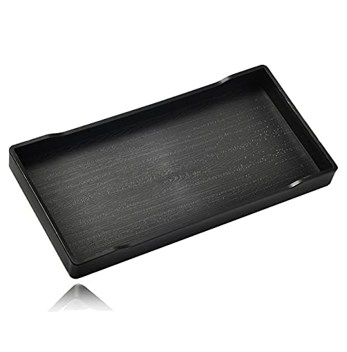 Small Rectangular Black Plastic Tray - 8.1 x 4.1 inch Kitchen Organizer