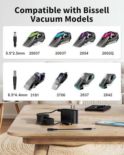 WUKUR 10V Charger for Bissell Pet Stain Eraser Cordless Handheld Vacuum