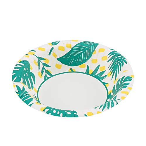 Glad 16 Oz Disposable Paper Bowls - Palm Leaf Design, 50 Count