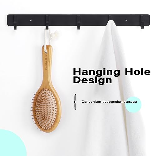 Combetter Natural Bamboo Hair Brush for Scalp Massage and Anti-Frizz