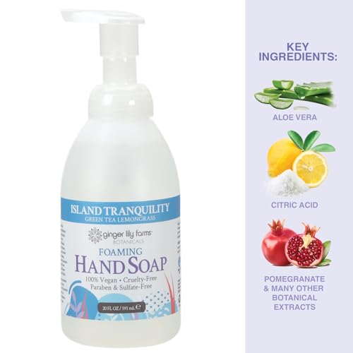 Ginger Lily Farms Foaming Hand Soap 20 oz - Green Tea Lemongrass