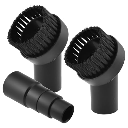 2 Pcs Round Vacuum Dust Brush Attachment - 1-1/4" Universal Cleaning Tool