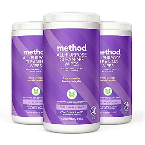 Method All-Purpose Cleaning Wipes, French Lavender, 210 Total Count (3 Pack)