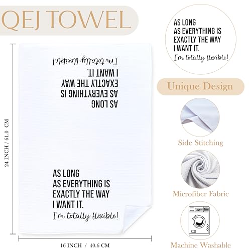 Funny Sarcastic Kitchen Dish Towels 16x24 Inch Decorative Hand Tea Towel
