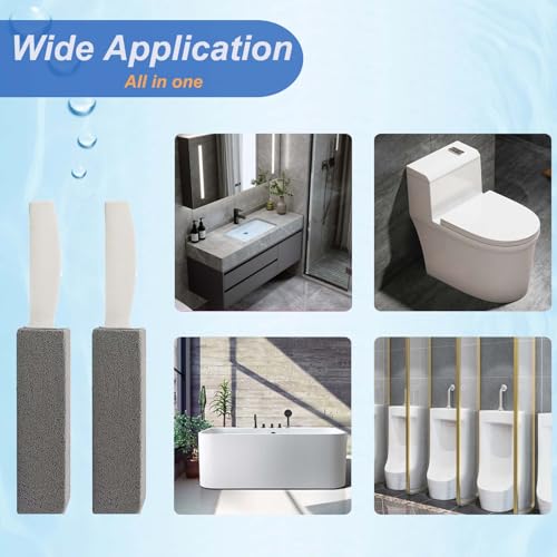 Pumice Stone Toilet Bowl Cleaner with Handle - 4 Pack