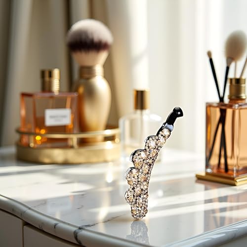 Enyolidimk Gold Rhinestone Banana Clip Ponytail Holder