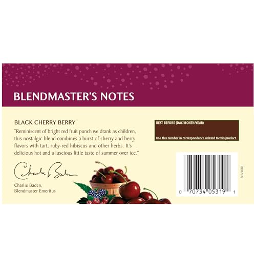 Celestial Seasonings Black Cherry Berry Herbal Tea - 6 Boxes of 20 Count