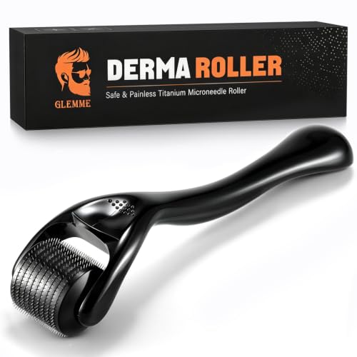 Glemme 0.25mm Microneedle Derma Roller for Beard, Face, Hair, and Skin