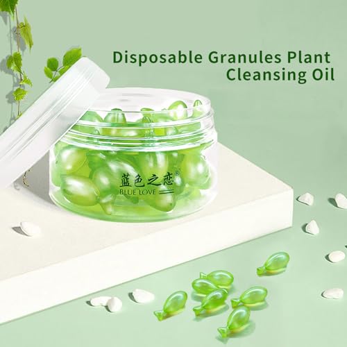BLUE LOVE Disposable Face Cleansing Oil Granules - 3Pcs Makeup Remover
