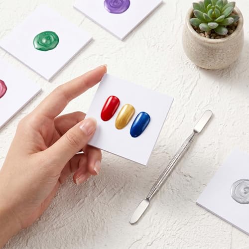 Disposable Nail Polish Mixing Palette Sheets with Stirring Rod