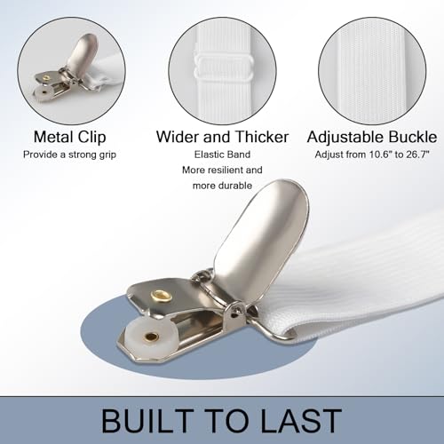 Adjustable Ironing Board Cover Clips & Fasteners - Non-Slip Elastic Sheet Holders (4 Pack)