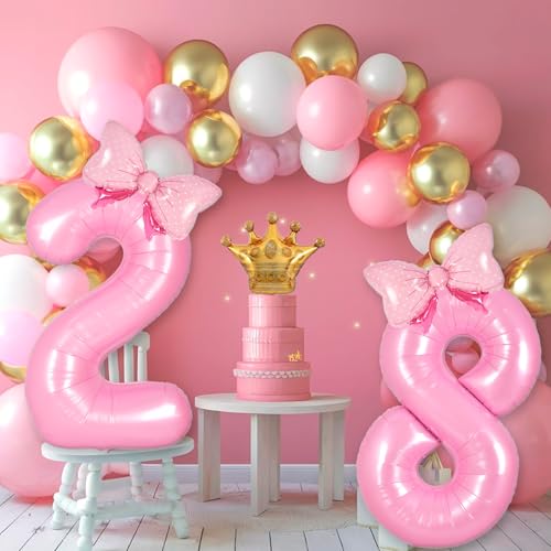 Pink Number 1 Balloon for Girls Birthday Decorations - 40" Foil Mylar