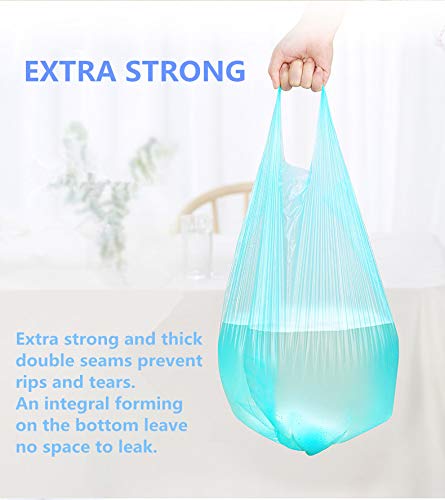 4 Gallon Colorful Handle Tie Trash Bags - 100 Count for Home & Office