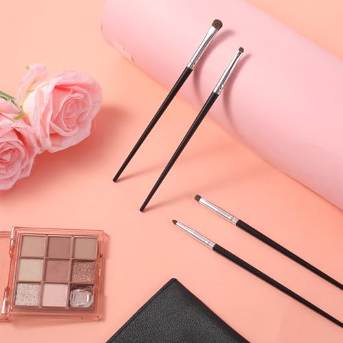 Styquenzer Mini Smudge Brush Set with Natural Horsehair for Eyeshadow and Eyeliner