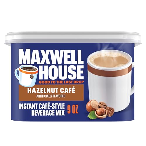 Maxwell House Hazelnut Cafe Instant Coffee Mix - 9 oz Canister