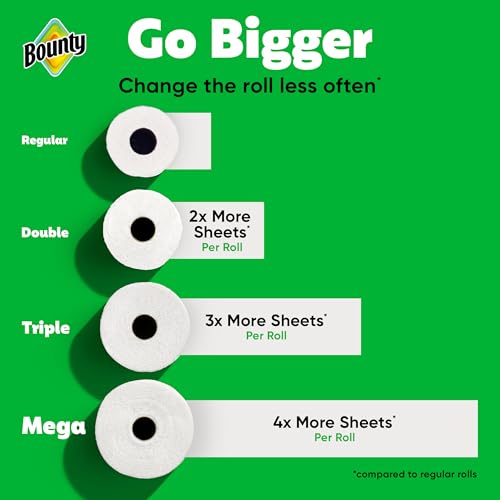 Bounty Select-A-Size White Paper Towels, 2 Triple Rolls