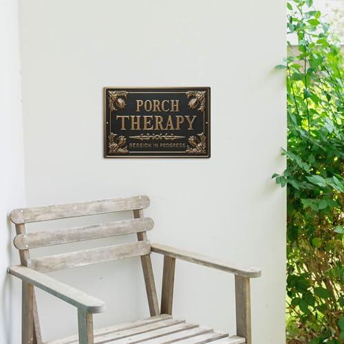Porch Therapy Session In Progress Tin Sign - 8x12 Outdoor Decor
