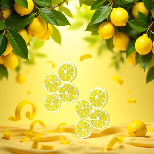 Double Lemon Slice Hair Clips Pearl Duckbill Hair Barrettes 4Pcs