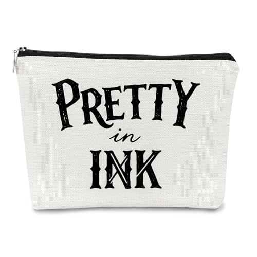 Tattoo Artist Makeup Bag Canvas Travel Wash Pouch Pretty in Ink