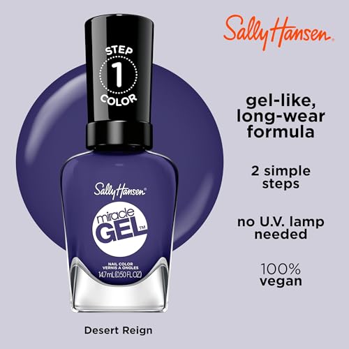 Sally Hansen Miracle Gel Nail Polish - 605 Desert Reign Dark Purple