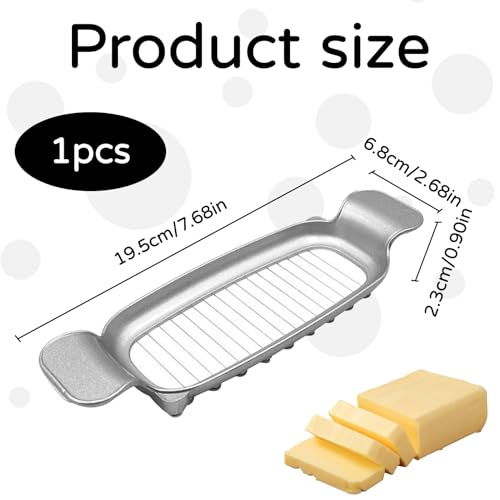 Gyinere Stainless Steel Butter Slicer with Wire Cutter for Cheese Squares