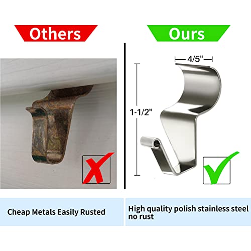 Aminigram 24-Pack Heavy Duty Vinyl Siding Hooks for Outdoor Decor