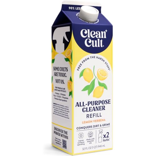 Cleancult All Purpose Cleaner Refill, Lemon Verbena, 32oz Eco-Friendly Paper
