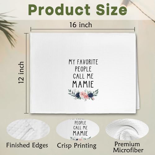 Mamie Kitchen Towels - 16x24 Inch Gift for Grandma from Grandkids