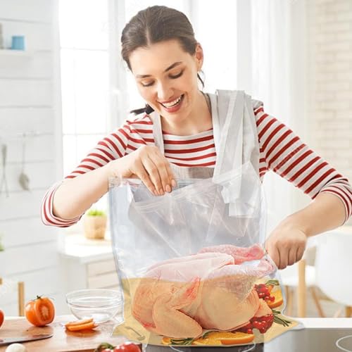 Daarcin Extra Large Turkey Brine Bags 26x24in 35lb Food Grade Saline Bags (3 Pack)