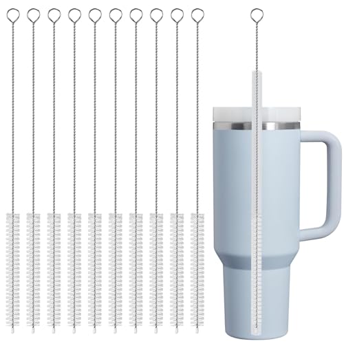 INVODA 12-inch Straw Cleaning Brush Set for Stanley Cups - 12-Pack