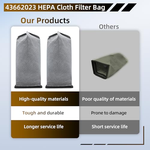 HEPA Filter Bags for Hoover Porta Power - 2 Pack Replacement