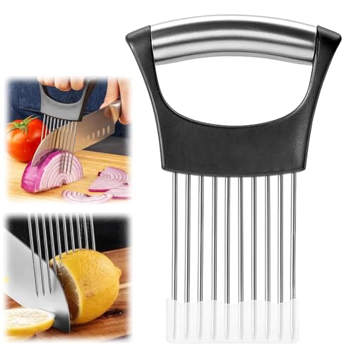 WARSPOT Stainless Steel Onion Slicer Holder with Protective Case