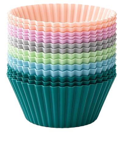 Caketime JSC-300 Reusable Silicone Muffin Liners, 12 Pack - Regular