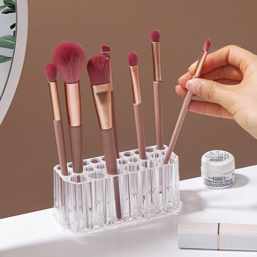 Clear Acrylic Lipstick Organizer with 26 Slots - Durable Makeup Storage
