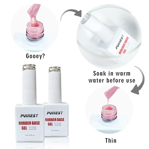 FANNEST 8 in 1 Rubber Base Gel Polish Self-Leveling Builder Nail Gel