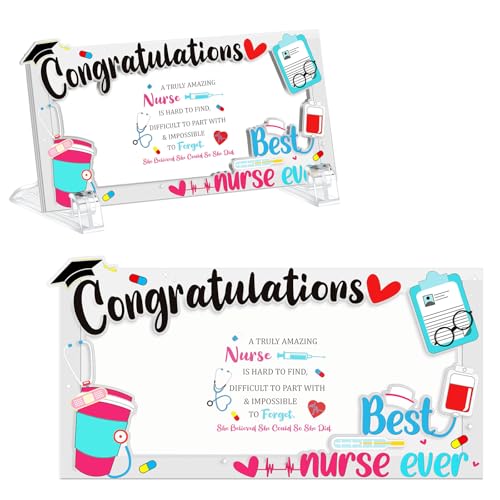 2026 Nurse Graduation Money Holder - Acrylic Congrats Grad Card Box