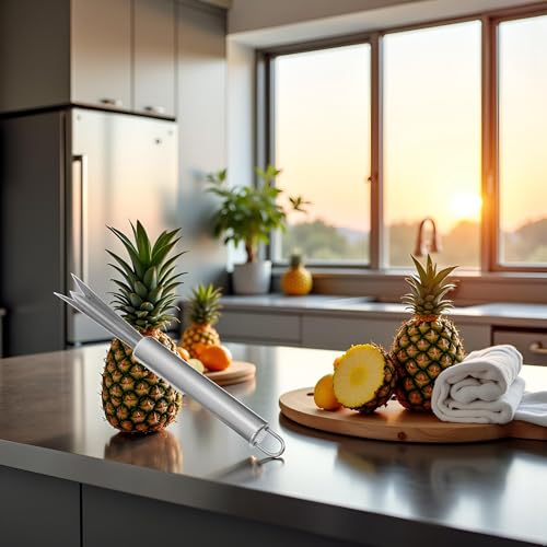 Cauaoa Stainless Steel Pineapple Eye Remover V-Shape Kitchen Peeler