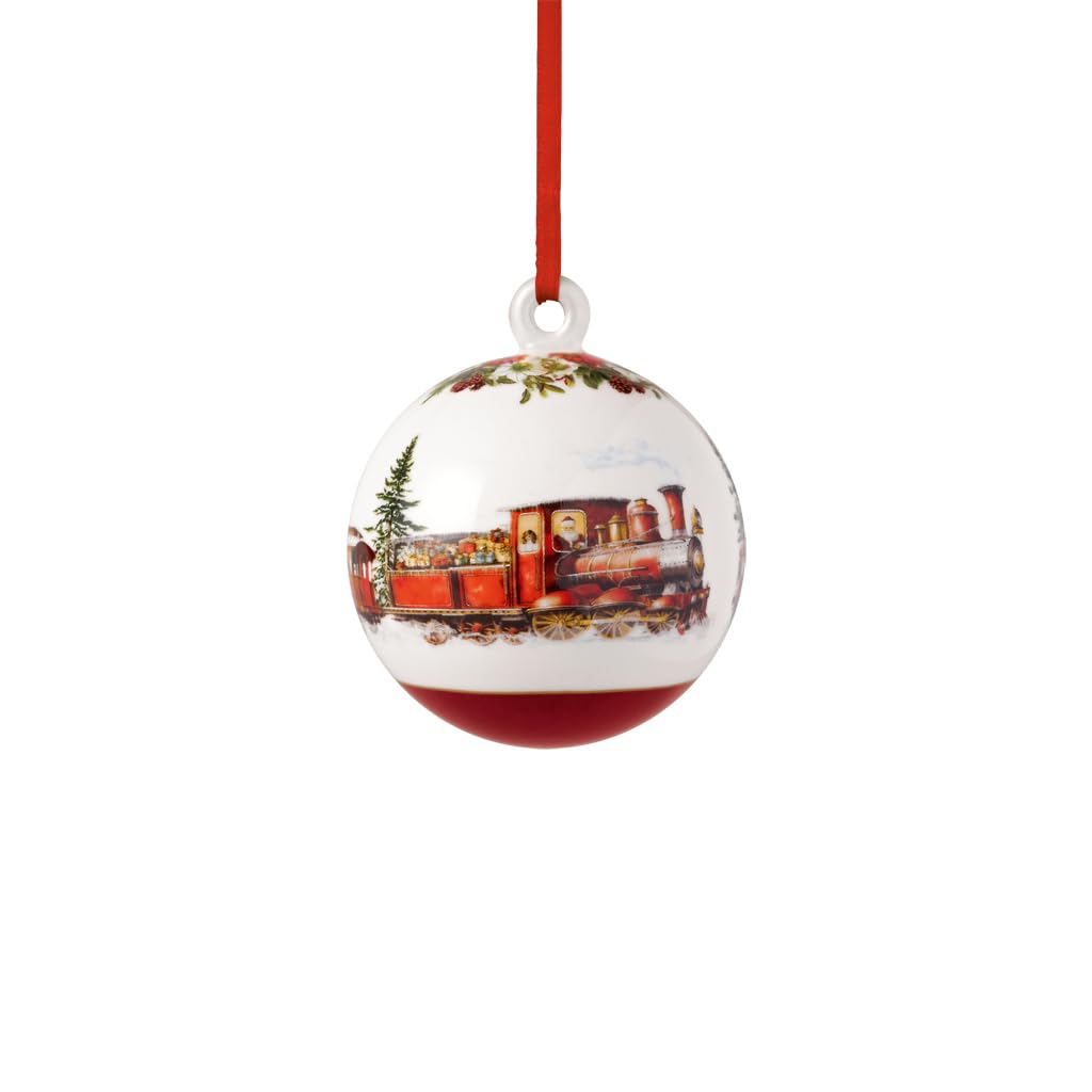 Villeroy & Boch Annual Christmas Edition Ball Ornament, Premium Porcelain, Limited Edition, Dated 2025 Ball Shaped Christmas Ornament