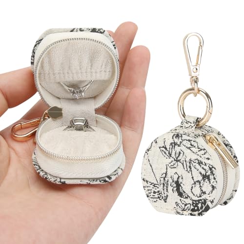 KUKUVR Portable Travel Jewelry Case for Rings & Earrings