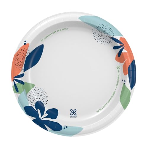 Dixie 8.5 Inch Everyday Paper Plates, 48 Count