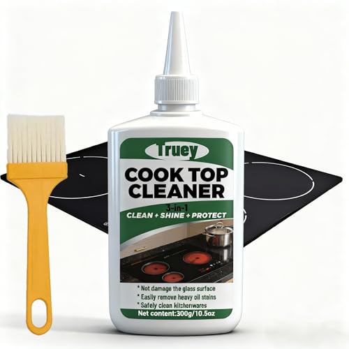 Truey 3-in-1 Glass Cooktop Cleaner - Non-Abrasive Stove Top Polish