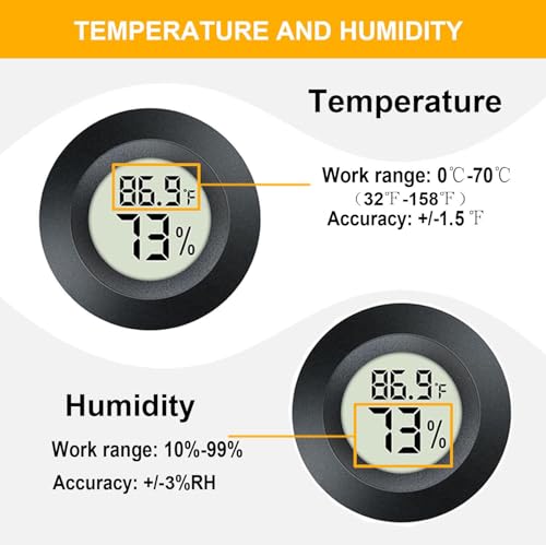 JEDEW Digital Hygrometer Thermometer, 2-Pack Indoor Humidity Monitor