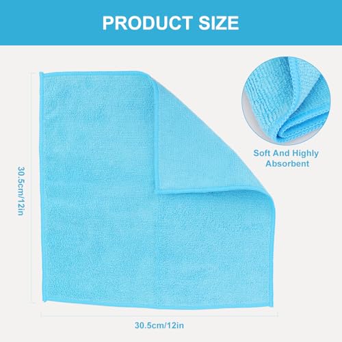 BeiLan Microfiber Cleaning Cloths, 12"x12" Assorted Towels - 24 Pack