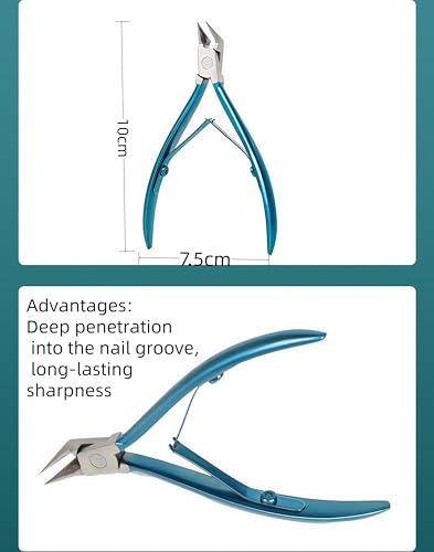Ingrown Toenail Clippers - 120° Angled Stainless Steel Tool for Thick Nails