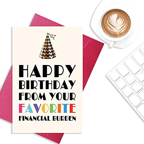 Funny Happy Birthday Card for Dad from Son or Daughter