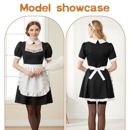 White Maid Apron with Pockets - Cosplay & Kitchen Accessory