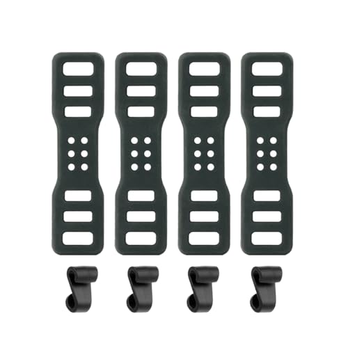4-Pack Bike Silicone Band,Bicycle Handle Bars Elastic Strap Bandage,Mount Band Holder for Fixing Tail Light,Recorder