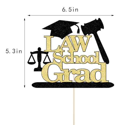 Law School Graduation Cake Topper | Congrats Grad 2026 Decoration